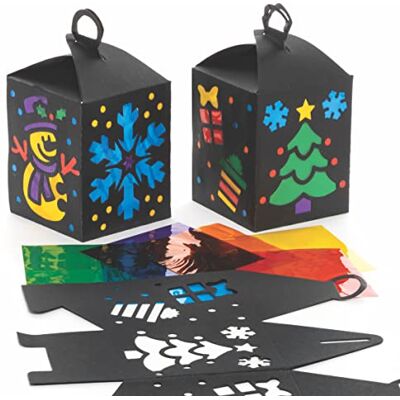 Baker Ross FC143 Kit de Lanterne Enfant effet Vitrail motif Noël Lot de 4, Lanterne Enfant, Kit Fabrication Papier, Loisirs Creatifs Enfants - Publicité Baker Ross FC143 Kit de Lanterne Enfant effet Vitrail motif Noël Lot de 4, Lanterne Enfant, Kit Fabrication Papier, Loisirs Creatifs Enfants - Publicité