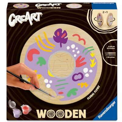 Ravensburger – CreArt Wooden – Bois – Adulte – Peinture par numéros – Floral Flows – Activité détente et créative – 25920 - Publicité Ravensburger – CreArt Wooden – Bois – Adulte – Peinture par numéros – Floral Flows – Activité détente et créative – 25920 - Publicité