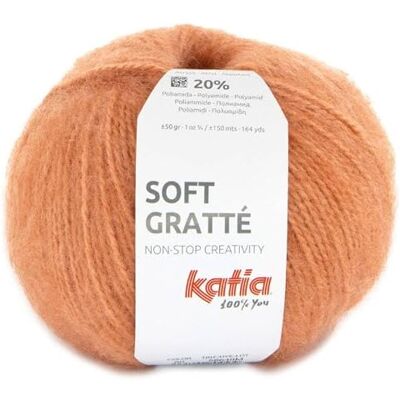 Katıa Katia Soft GRATTE Pelote de laine Couleur saumon Cod.90 - Publicité Katıa Katia Soft GRATTE Pelote de laine Couleur saumon Cod.90 - Publicité