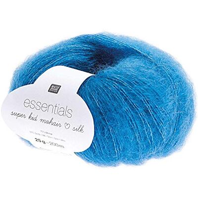 Rico Design Essentials Super Kid Mohair Loves Silk Fb. 046 Azur Fil à laçage en mohair et soie pour tricot et crochet Laine de dentelle 4,5 mm - Publicité Rico Design Essentials Super Kid Mohair Loves Silk Fb. 046 Azur Fil à laçage en mohair et soie pour tricot et crochet Laine de dentelle 4,5 mm - Publicité