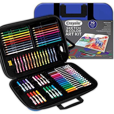 Ensemble de Coloration et Croquis Crayola - 70 pièces + Carnet pour Enfants 8-11 - Publicité Ensemble de Coloration et Croquis Crayola - 70 pièces + Carnet pour Enfants 8-11 - Publicité