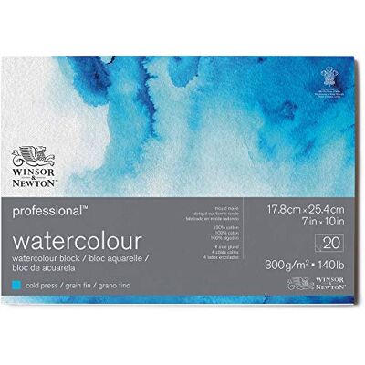 Blocs d'aquarelle professionnels Winsor & Newton - 300gsm - 20 feuilles - Publicité Blocs d'aquarelle professionnels Winsor & Newton - 300gsm - 20 feuilles - Publicité