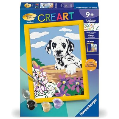 Ravensburger CreArt Kids 13x18 cm Numéro d'art Bébé Dalmatien Kit de Peinture par numéros avec pièces de Bijoux Dès 9 Ans 25755 - Publicité Ravensburger CreArt Kids 13x18 cm Numéro d'art Bébé Dalmatien Kit de Peinture par numéros avec pièces de Bijoux Dès 9 Ans 25755 - Publicité