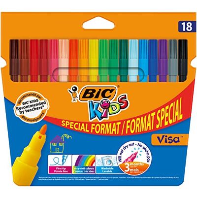 BIC 9117381 Kids Visa Pack de 18 Feutres de Coloriage - Publicité BIC 9117381 Kids Visa Pack de 18 Feutres de Coloriage - Publicité