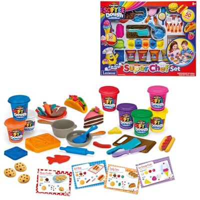 Lexibook , Super Chef Kit Pâte à Modeler, CRDOUGH16 Kit Pâte à modeler souple et malléable - Publicité Lexibook , Super Chef Kit Pâte à Modeler, CRDOUGH16 Kit Pâte à modeler souple et malléable - Publicité