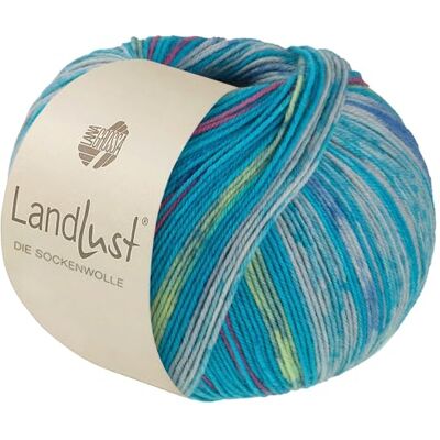 Lana Grossa Landlust die Laine pour chaussettes Fil en laine mérinos en différentes couleurs Fil à tricoter à la main en 80 % laine vierge (mérinos) et 20 % polyamide 100 g de laine pour tricot - Publicité Lana Grossa Landlust die Laine pour chaussettes Fil en laine mérinos en différentes couleurs Fil à tricoter à la main en 80 % laine vierge (mérinos) et 20 % polyamide 100 g de laine pour tricot - Publicité