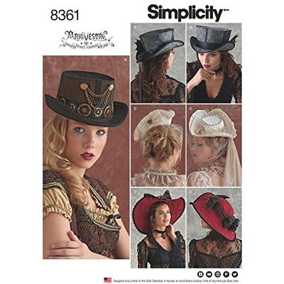 Simplicity - 8361 - Chapeaux de costume pour femmes - Patron - Publicité Simplicity - 8361 - Chapeaux de costume pour femmes - Patron - Publicité