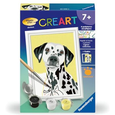 Ravensburger CreArt Kids 8x12 cm Numéro d'art Dalmatien Kit de Peinture par numéros Dès 7 Ans 25590 - Publicité Ravensburger CreArt Kids 8x12 cm Numéro d'art Dalmatien Kit de Peinture par numéros Dès 7 Ans 25590 - Publicité