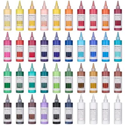 MEEDEN Kit de Peintures Acryliques Epaisses: Finition Mate 40 Couleurs x 250 ml/8,45 oz Peintures Acryliques Fluides pour la Peinture d'Art sur Toile Bois et Verre pour Etudiants Adultes - Publicité MEEDEN Kit de Peintures Acryliques Epaisses: Finition Mate 40 Couleurs x 250 ml/8,45 oz Peintures Acryliques Fluides pour la Peinture d'Art sur Toile Bois et Verre pour Etudiants Adultes - Publicité