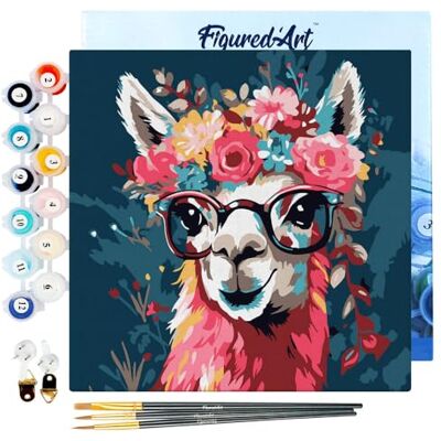 Mini Peinture par Numéro Adulte 20x20cm avec cadre Lama Fantaisie et Fleurs Petit Format Kit de Loisir Créatif DIY Numéro d'Art Complet - Publicité Mini Peinture par Numéro Adulte 20x20cm avec cadre Lama Fantaisie et Fleurs Petit Format Kit de Loisir Créatif DIY Numéro d'Art Complet - Publicité