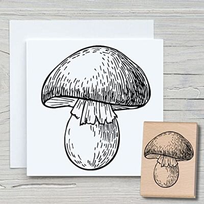 NEWSTAMPS DIE STEMPELMACHER Tampon encreur en bois Motif champignon 30 x 35 mm - Publicité NEWSTAMPS DIE STEMPELMACHER Tampon encreur en bois Motif champignon 30 x 35 mm - Publicité