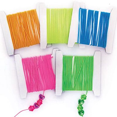 Baker Ross Fil Elastique couleur Néon Lot de 5, Loisirs Creatifs pour Enfants (FC845) - Publicité Baker Ross Fil Elastique couleur Néon Lot de 5, Loisirs Creatifs pour Enfants (FC845) - Publicité