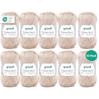 Fil Gründl Cotton Quick Uni - Tricot et crochet - 50g, 100% coton - Publicité Fil Gründl Cotton Quick Uni - Tricot et crochet - 50g, 100% coton - Publicité