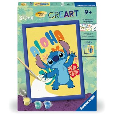 Ravensburger CreArt Kids 18x24 cm Stitch Numéro d'art Kit de Peinture par numéros Dès 9 Ans - Publicité Ravensburger CreArt Kids 18x24 cm Stitch Numéro d'art Kit de Peinture par numéros Dès 9 Ans - Publicité