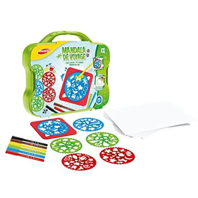 Joustra Mallette Mandala de Voyage 6 Mandalas + 10 Feutres + Feuilles A5 pour Réaliser +200 Dessins Loisirs Créatifs pour Enfants dès 5 Ans - Publicité Joustra Mallette Mandala de Voyage 6 Mandalas + 10 Feutres + Feuilles A5 pour Réaliser +200 Dessins Loisirs Créatifs pour Enfants dès 5 Ans - Publicité
