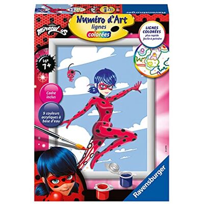 Ravensburger – Numéro d’Art Petit Format – Miraculous – Loisir créatif – Kit de Peinture par numéros – Activité détente et créative – Dès 7 Ans – 28509 – Version française - Publicité Ravensburger – Numéro d’Art Petit Format – Miraculous – Loisir créatif – Kit de Peinture par numéros – Activité détente et créative – Dès 7 Ans – 28509 – Version française - Publicité
