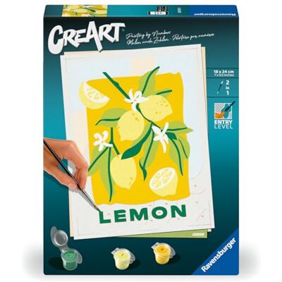 Ravensburger CreArt 18x24 cm Adulte Peinture par numéros Lemon Activité détente et créative 25515 - Publicité Ravensburger CreArt 18x24 cm Adulte Peinture par numéros Lemon Activité détente et créative 25515 - Publicité