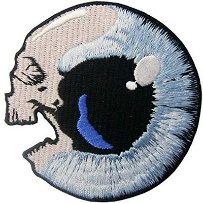 ZEGIN Patch brodé en forme de Globe oculaire crâne, à coudre ou à coller avec fer à repasser - Publicité ZEGIN Patch brodé en forme de Globe oculaire crâne, à coudre ou à coller avec fer à repasser - Publicité