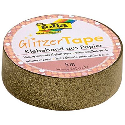 Folia 28104 – Paillettes Tape Or, Environ 5 m x 15 mm - Publicité Folia 28104 – Paillettes Tape Or, Environ 5 m x 15 mm - Publicité