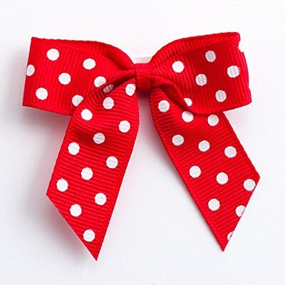 Italian Options Lot de 12 nœuds adhésifs en ruban gros-grain à pois Rouge Largeur 5 cm - Publicité Italian Options Lot de 12 nœuds adhésifs en ruban gros-grain à pois Rouge Largeur 5 cm - Publicité