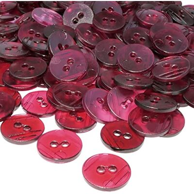 AERZETIX C56457 Lot de 100 Boutons ronds Ø15x2.2 mm à 2 trous couleur cerise transparent en plastique diamètre de l'ouverture 2 mm mercerie couture/vêtements artisanat/mode/broderie - Publicité AERZETIX C56457 Lot de 100 Boutons ronds Ø15x2.2 mm à 2 trous couleur cerise transparent en plastique diamètre de l'ouverture 2 mm mercerie couture/vêtements artisanat/mode/broderie - Publicité