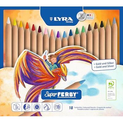 LYRA - 3711180 - 18 crayons de couleur - boîtier métallique - Crayons - Publicité LYRA - 3711180 - 18 crayons de couleur - boîtier métallique - Crayons - Publicité
