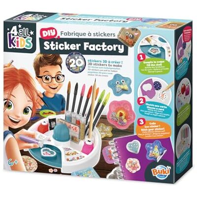 Buki France Fabrique à Stickers 3D Enfants – Crée 20 Stickers Personnalisés avec Sequins, Micro-Perles, Strass et Yeux Autocollants – Kit Créatif DIY – Activité Manuelle Fille Garçon dès 6 Ans FK011 - Publicité Buki France Fabrique à Stickers 3D Enfants – Crée 20 Stickers Personnalisés avec Sequins, Micro-Perles, Strass et Yeux Autocollants – Kit Créatif DIY – Activité Manuelle Fille Garçon dès 6 Ans FK011 - Publicité
