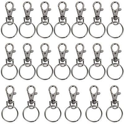 TRIXES - 20x Grey Lobster Clasps - Lobster Clasps - Publicité TRIXES - 20x Grey Lobster Clasps - Lobster Clasps - Publicité