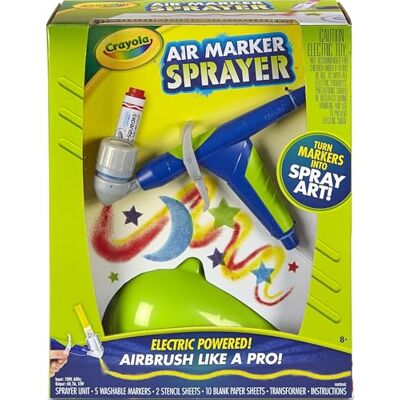 CRAYOLA - Air Marker Sprayer Airbrush Kit - Âge 8-10 - Publicité CRAYOLA - Air Marker Sprayer Airbrush Kit - Âge 8-10 - Publicité