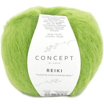 Katıa Katia Reiki 109 Pelote de laine de couleur pistache - Publicité Katıa Katia Reiki 109 Pelote de laine de couleur pistache - Publicité