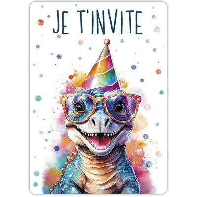 CALLUNA PRODUKTE MIT HERZ 12 cartes d'invitation amusantes pour un anniversaire d'enfant avec vernis scintillant (sans pochettes) invitation colorée pour une fête d'anniversaire invitation à une fête (Dinosaures) - Publicité CALLUNA PRODUKTE MIT HERZ 12 cartes d'invitation amusantes pour un anniversaire d'enfant avec vernis scintillant (sans pochettes) invitation colorée pour une fête d'anniversaire invitation à une fête (Dinosaures) - Publicité