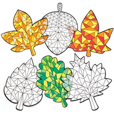 Baker Ross Décorations de fenêtre à colorier d'automne (Paquet de 12), Effet de Attrape-Soleil pour Les Enfants à fabriquer et à Afficher, idéal pour l'artisanat à la Maison - Publicité Baker Ross Décorations de fenêtre à colorier d'automne (Paquet de 12), Effet de Attrape-Soleil pour Les Enfants à fabriquer et à Afficher, idéal pour l'artisanat à la Maison - Publicité