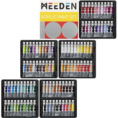 MEEDEN Peinture Acrylique épaisse 100 Couleurs, Non Toxique 0.41 fl Oz /12ml pour Adultes, Débutants - Publicité MEEDEN Peinture Acrylique épaisse 100 Couleurs, Non Toxique 0.41 fl Oz /12ml pour Adultes, Débutants - Publicité
