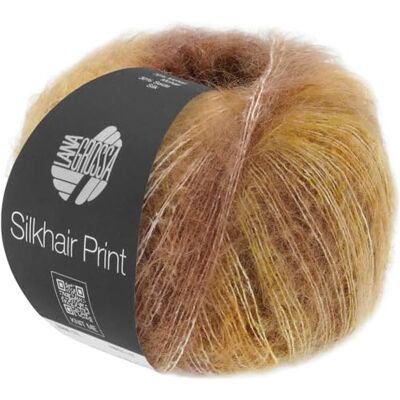 Lana Grossa Silkhair Print Fil à dentelle fin en Superkid mohair avec soie Fil à tricoter à la main en 70 % mohair (Superkid) et 30 % soie 25 g Pour tricot et crochet 210 m FB 407 - Publicité Lana Grossa Silkhair Print Fil à dentelle fin en Superkid mohair avec soie Fil à tricoter à la main en 70 % mohair (Superkid) et 30 % soie 25 g Pour tricot et crochet 210 m FB 407 - Publicité