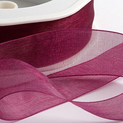 Italian Options Ruban en mousseline d'organza 7 mm x 50 m Framboise foncé - Publicité Italian Options Ruban en mousseline d'organza 7 mm x 50 m Framboise foncé - Publicité