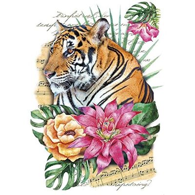 ideen mit herz Transfert de repassage coloré DIN A4 Pour décorer les textiles tels que les t-shirts et les sacs avec motifs à repasser Images de transfert DIY textiles (tigre) - Publicité ideen mit herz Transfert de repassage coloré DIN A4 Pour décorer les textiles tels que les t-shirts et les sacs avec motifs à repasser Images de transfert DIY textiles (tigre) - Publicité