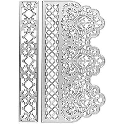 ideen mit herz Lot de 2 matrices de découpe, bordures 2, 1 : 13,4 cm x 2,1 cm, 2 : 13,4 cm x 6,9 cm Pochoir pour la création de bordures décoratives - Publicité ideen mit herz Lot de 2 matrices de découpe, bordures 2, 1 : 13,4 cm x 2,1 cm, 2 : 13,4 cm x 6,9 cm Pochoir pour la création de bordures décoratives - Publicité