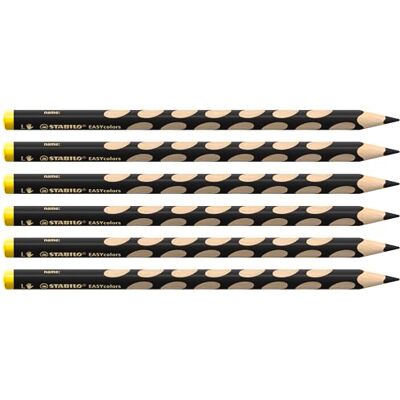 STABILO EASYcolors Lot de 6 crayons de couleur ergonomiques Noir Gaucher - Publicité STABILO EASYcolors Lot de 6 crayons de couleur ergonomiques Noir Gaucher - Publicité