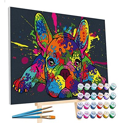 Splat Planet - French Bulldog - Kit de Peinture par Nombres - Publicité Splat Planet - French Bulldog - Kit de Peinture par Nombres - Publicité