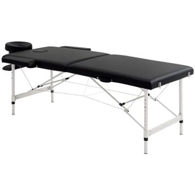 HOMCOM Table de Massage Pliante Portable Hauteur Réglable Noir Cosmétique, Lit de Massage, Charge 225 Kg, Cadre en Alliage d'Aluminium - Publicité HOMCOM Table de Massage Pliante Portable Hauteur Réglable Noir Cosmétique, Lit de Massage, Charge 225 Kg, Cadre en Alliage d'Aluminium - Publicité
