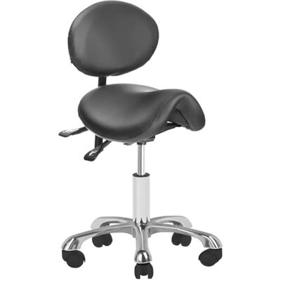 ACTIVESHOP Tabouret cosmétique avec dossier 1025 noir Giovanni - Publicité ACTIVESHOP Tabouret cosmétique avec dossier 1025 noir Giovanni - Publicité