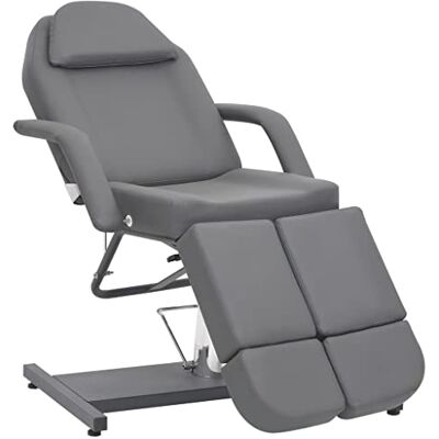 vidaXL Chaise de Traitement de beauté Similicuir Gris 180x62x78 cm - Publicité vidaXL Chaise de Traitement de beauté Similicuir Gris 180x62x78 cm - Publicité