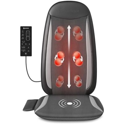 COMFIER Fauteuil massant et Siege massant avec Chauffante Appareil de Massage Dos, Nuque et Hanches Shiatsu, Pétrissage Profond et Vibrations pour Bureau et Domicile - Publicité COMFIER Fauteuil massant et Siege massant avec Chauffante Appareil de Massage Dos, Nuque et Hanches Shiatsu, Pétrissage Profond et Vibrations pour Bureau et Domicile - Publicité