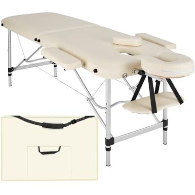 tectake ® Table de Massage Pliante Professionnelle 2 Zones Aluminium Cosmetique Lit de Massage Table Esthetique Tatouage Portable avec Repose Bras, Housse de Transport Incluse - Publicité tectake ® Table de Massage Pliante Professionnelle 2 Zones Aluminium Cosmetique Lit de Massage Table Esthetique Tatouage Portable avec Repose Bras, Housse de Transport Incluse - Publicité