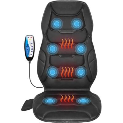 COMFIER Housse de siège de massage chauffante, tapis de massage vibrant pour le dos et la nuque, coussin de siège relaxant, appareil de massage dorsal pour la maison ou le bureau, cadeaux pour femmes - Publicité COMFIER Housse de siège de massage chauffante, tapis de massage vibrant pour le dos et la nuque, coussin de siège relaxant, appareil de massage dorsal pour la maison ou le bureau, cadeaux pour femmes - Publicité