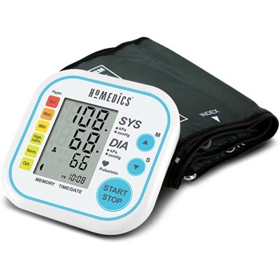 Homedics Tensiometre bras electronique pour mesurer la Pression Sanguine et de Fréquence Cardiaque Saturometre Détection arythmie cardiaque – Grand écran rétroéclairé - Publicité Homedics Tensiometre bras electronique pour mesurer la Pression Sanguine et de Fréquence Cardiaque Saturometre Détection arythmie cardiaque – Grand écran rétroéclairé - Publicité
