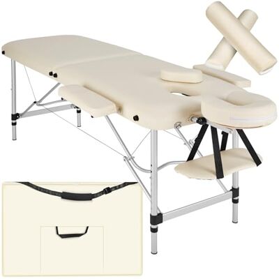tectake ® Table de Massage Pliante Professionnelle 2 Zones Rembourrage épais Massage et Relaxation Cadre en AluminiumTable Esthetique Professionnel Lit de Massage Portable, Accessoires Inclus Beige - Publicité tectake ® Table de Massage Pliante Professionnelle 2 Zones Rembourrage épais Massage et Relaxation Cadre en AluminiumTable Esthetique Professionnel Lit de Massage Portable, Accessoires Inclus Beige - Publicité
