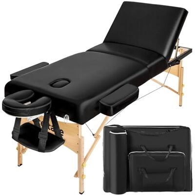 tectake ® Table de Massage Pliante Professionnelle 3 Zones Épaisseur de 10 cm Massage et Relaxation Bois Table Esthetique Professionnel Lit de Massage Portable Housse de Transport Noir - Publicité tectake ® Table de Massage Pliante Professionnelle 3 Zones Épaisseur de 10 cm Massage et Relaxation Bois Table Esthetique Professionnel Lit de Massage Portable Housse de Transport Noir - Publicité