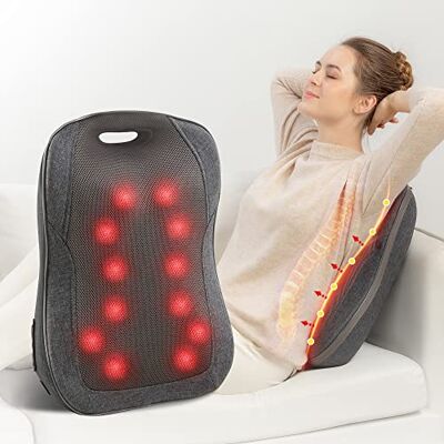 COMFIER Masseur de Dos Shiatsu avec Chaleur,Coussin de massage portable, coussin de massage à pétrissage réglable pour fauteuil, cadeaux pour femmes/hommes - Publicité COMFIER Masseur de Dos Shiatsu avec Chaleur,Coussin de massage portable, coussin de massage à pétrissage réglable pour fauteuil, cadeaux pour femmes/hommes - Publicité