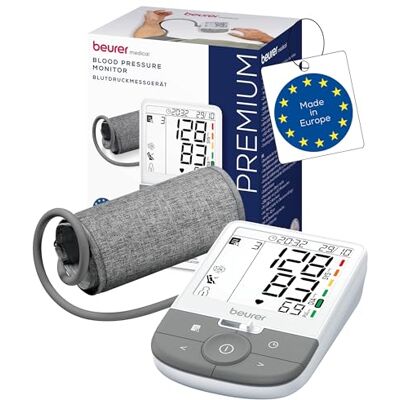 Beurer BM 53 Tensiomètre pour bras, fabriqué en Europe, cliniquement validé, détection fibrillation auriculaire, indicateur de risque, bras 22-42 cm, transfert de données vers Apple Health - Publicité Beurer BM 53 Tensiomètre pour bras, fabriqué en Europe, cliniquement validé, détection fibrillation auriculaire, indicateur de risque, bras 22-42 cm, transfert de données vers Apple Health - Publicité